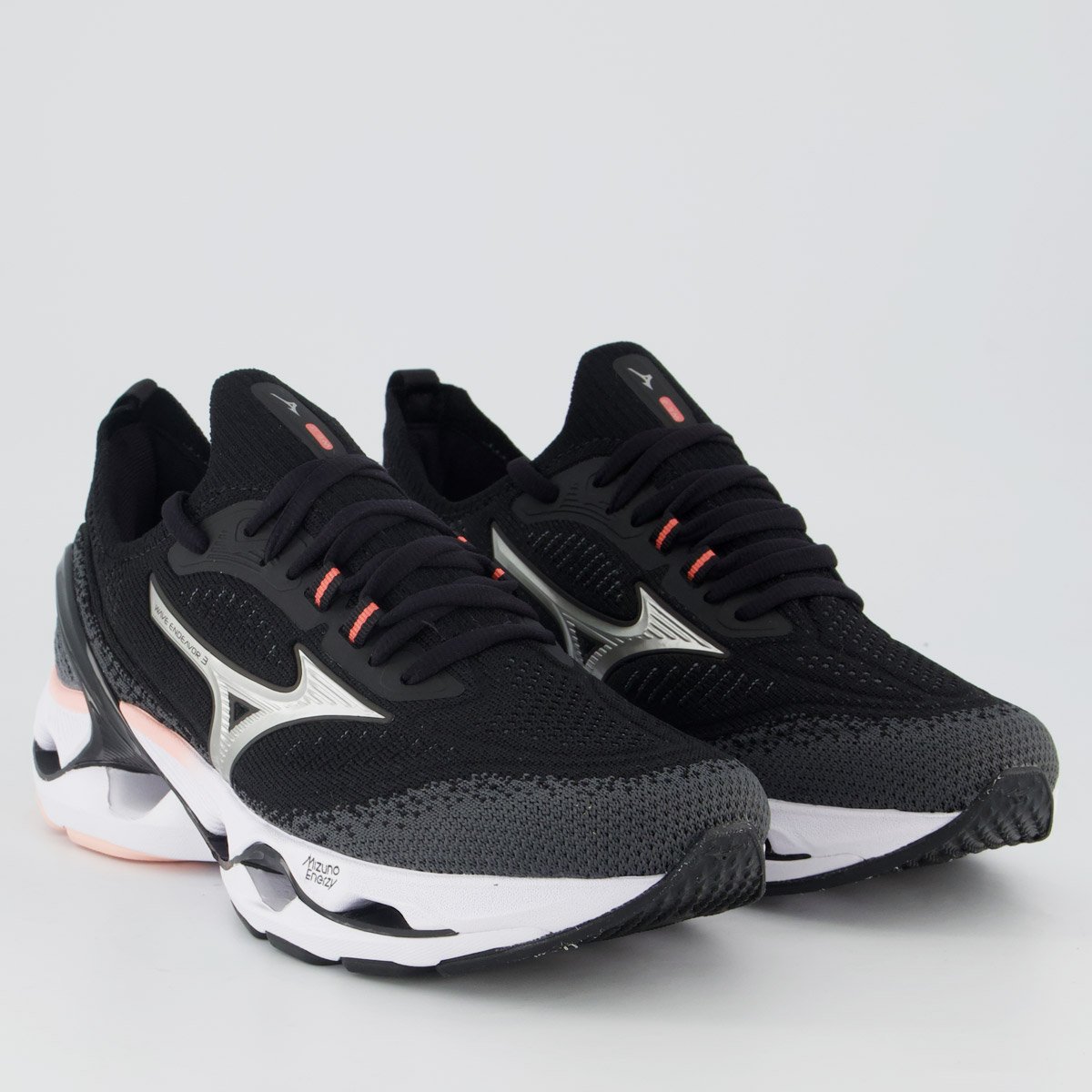 Tênis Mizuno Wave Endeavor 3 Feminino Preto e Rosa Preto/Rosa 2