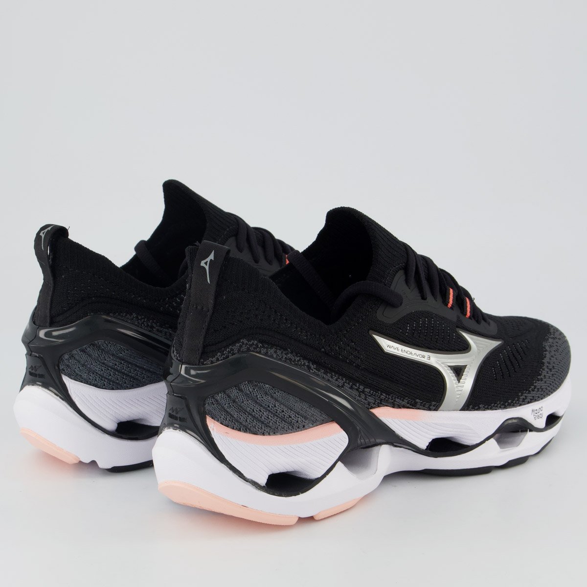 Tênis Mizuno Wave Endeavor 3 Feminino Preto e Rosa Preto/Rosa 3