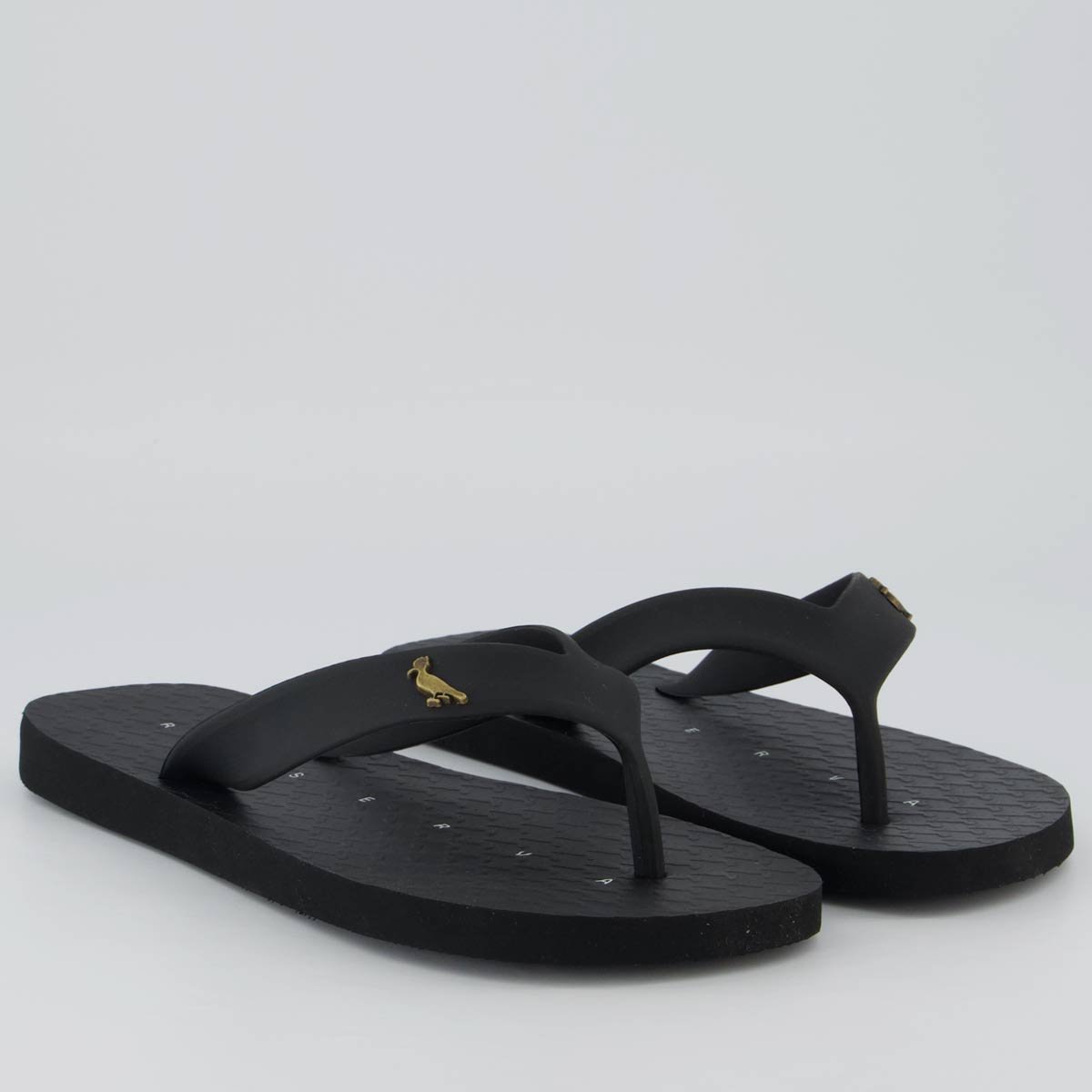 Chinelo Reserva Trancoso Preto e Dourado Preto 3