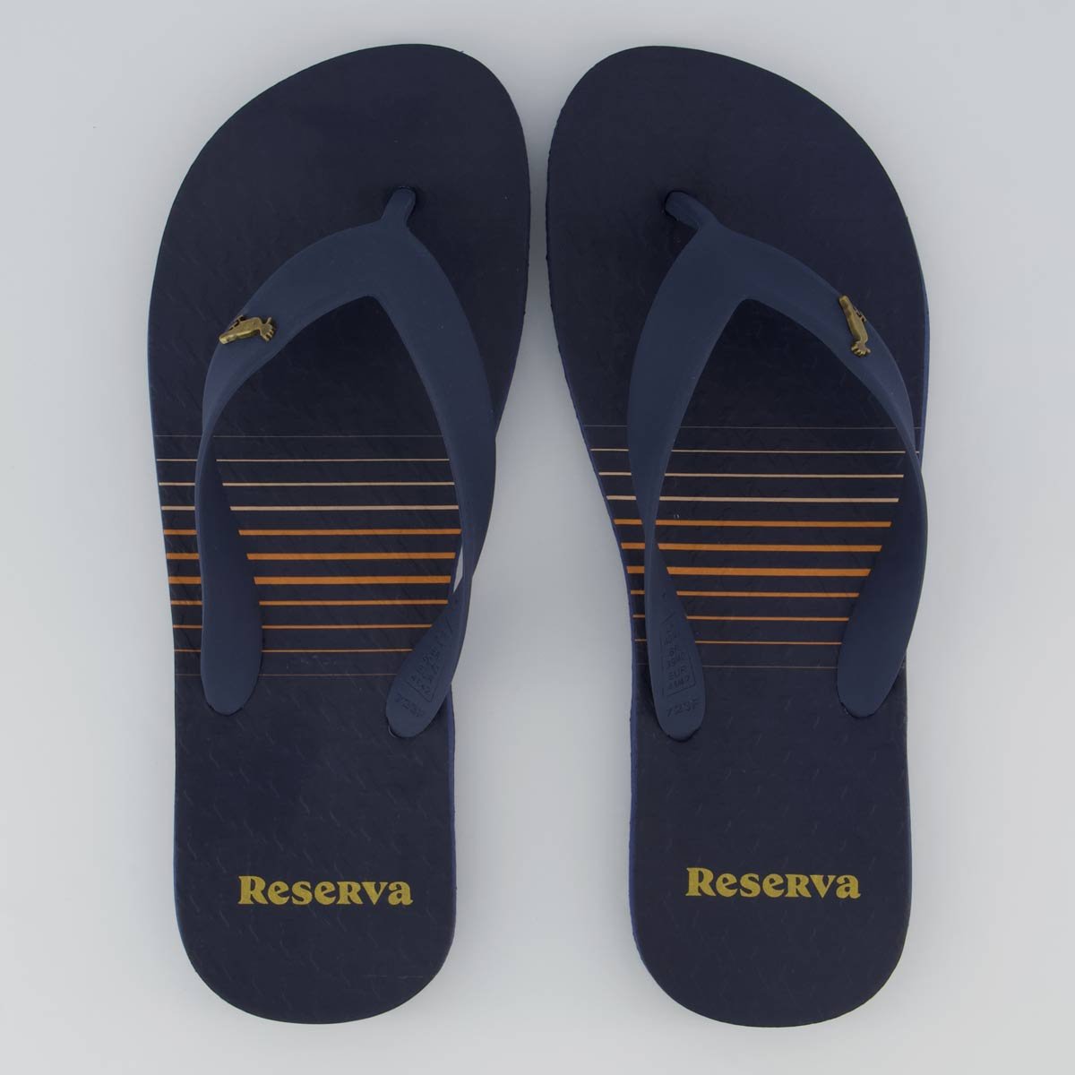 Chinelo Reserva Trancoso Azul Marinho e Laranja