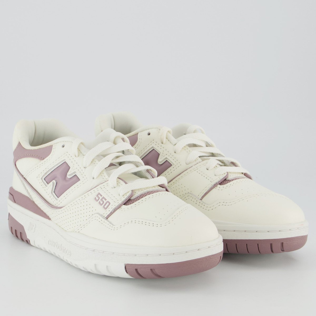 Tênis New Balance 550 Feminino Off White e Roxo Off White/Roxo 2