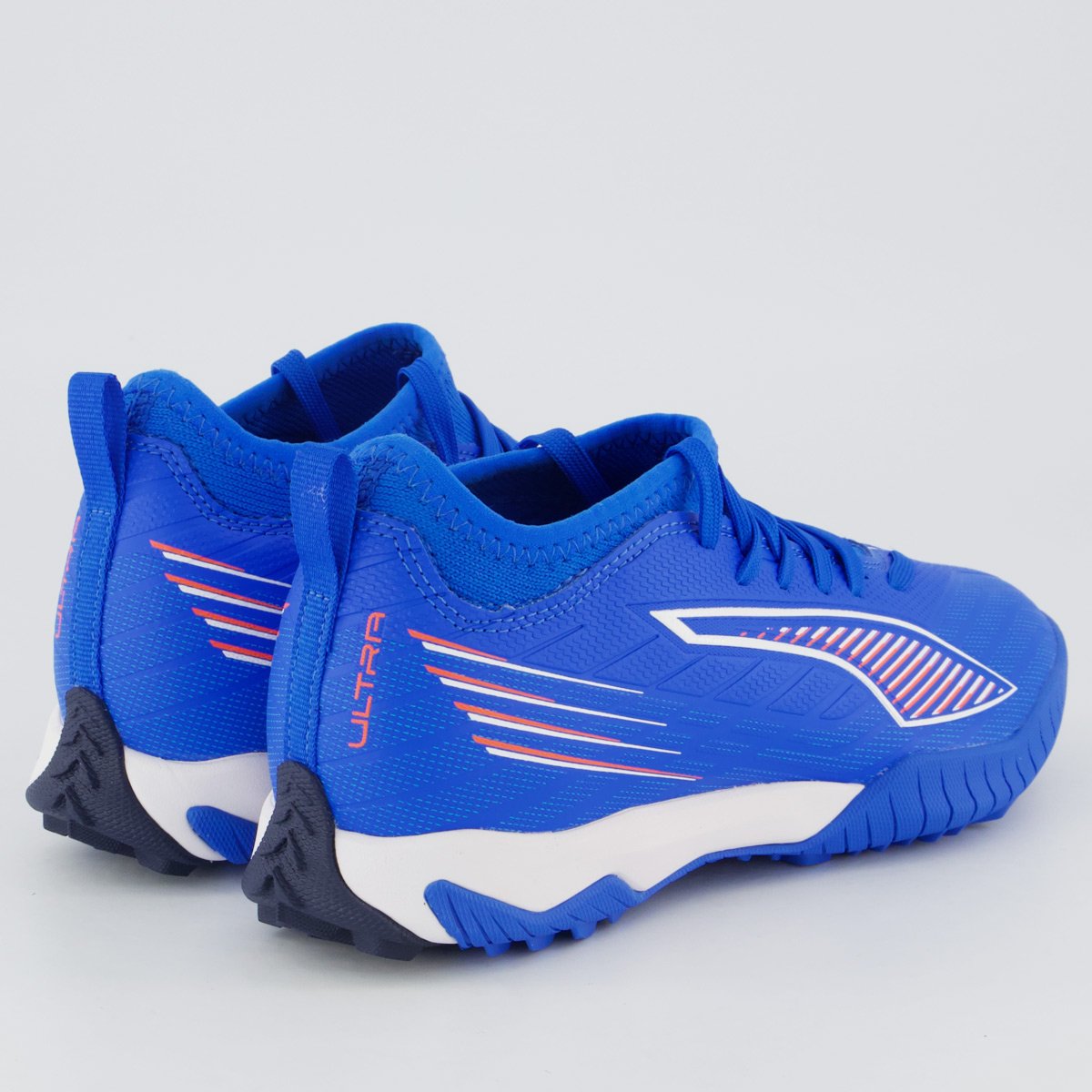 Chuteira Puma Ultra 6 Match IT + MID Society Juvenil Azul e Vermelho Azul 3
