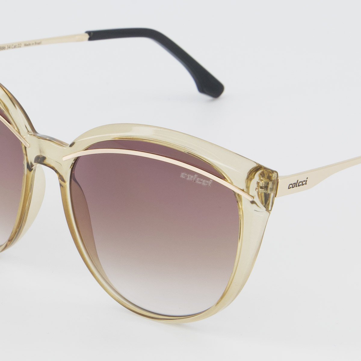 Óculos de Sol Colcci Amélia Preto e Dourado Dourado/Preto 3
