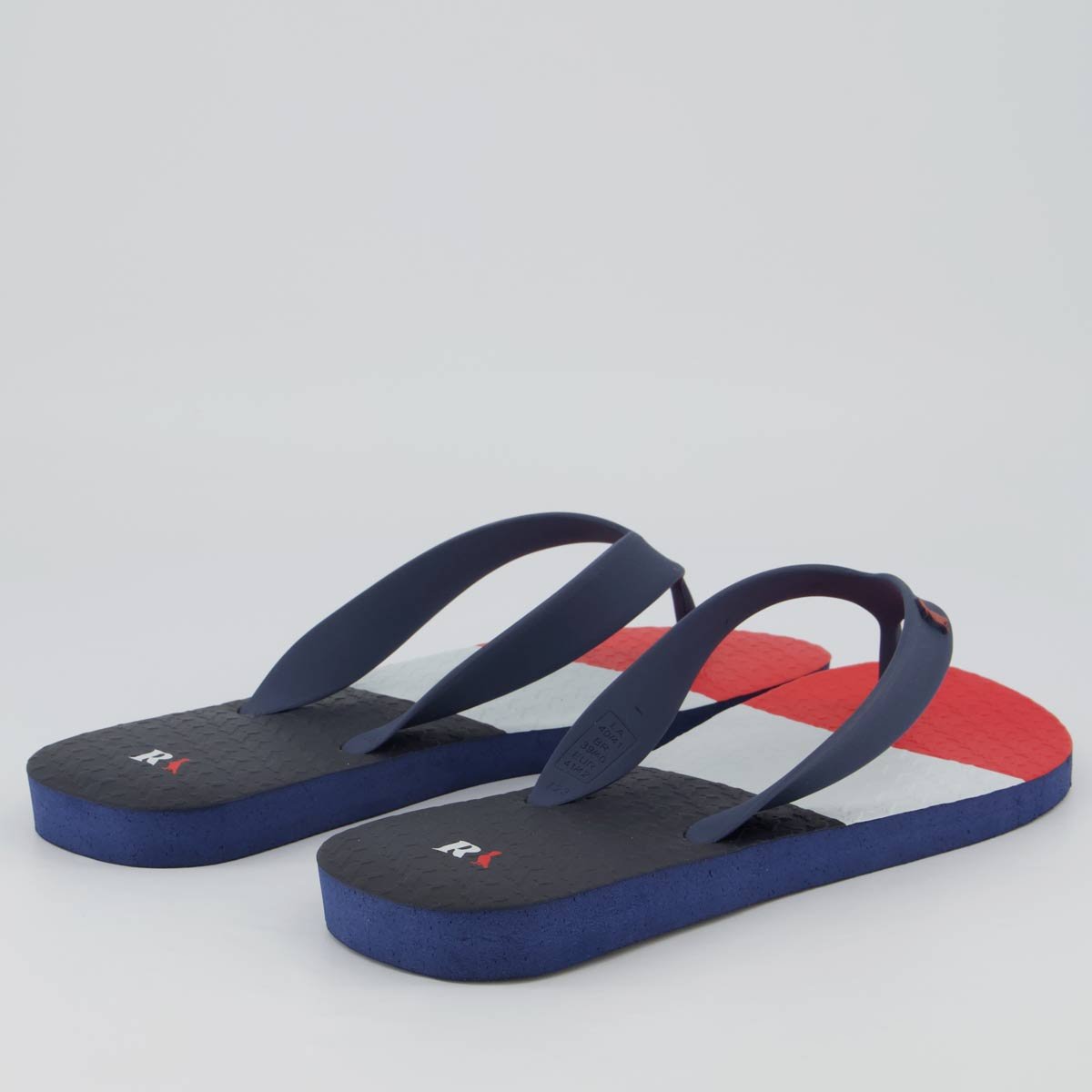 Chinelo Reserva Trancoso Branco e Vermelho Azul/Vermelho 4