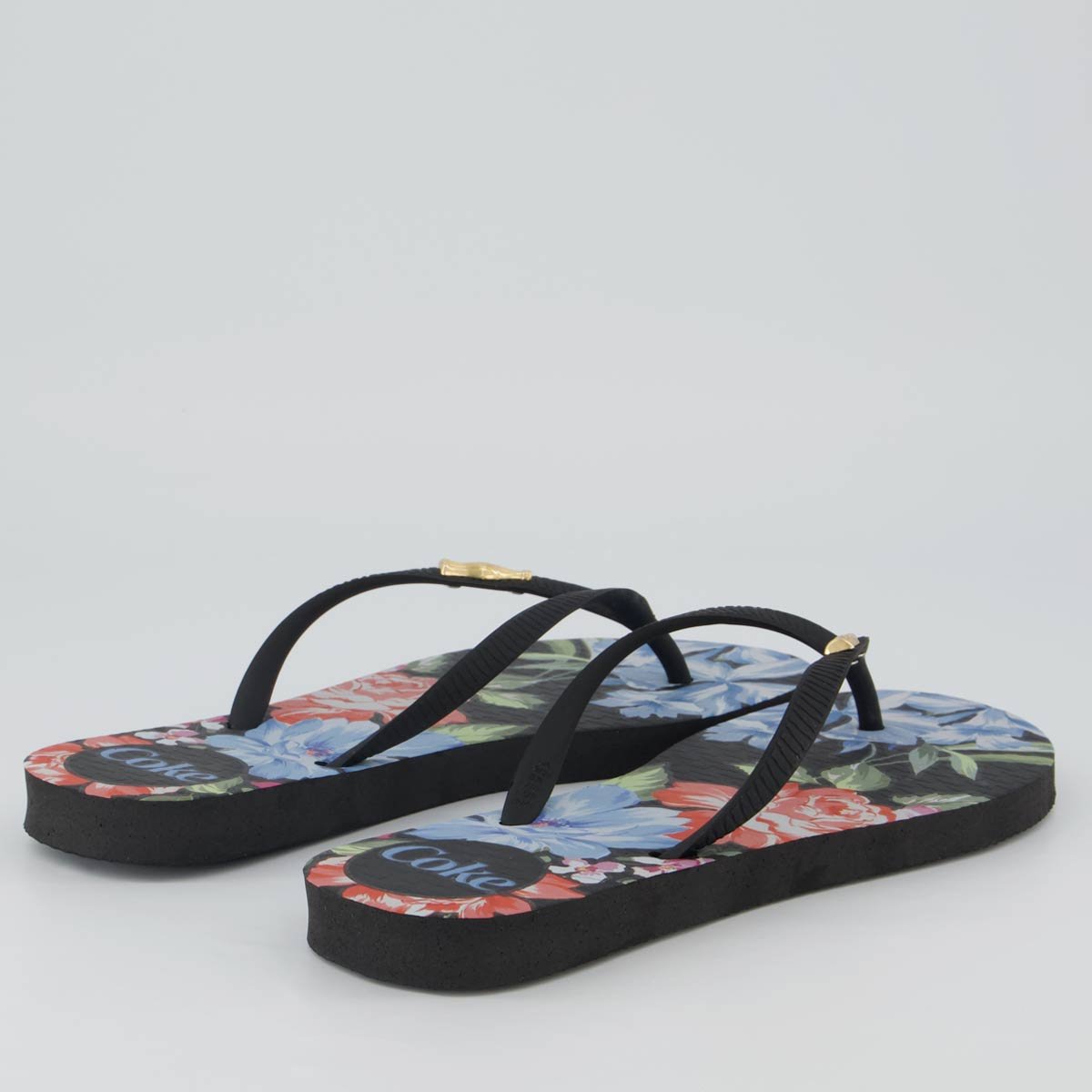 Chinelo Coca Cola Ander Feminino Preto Preto 4