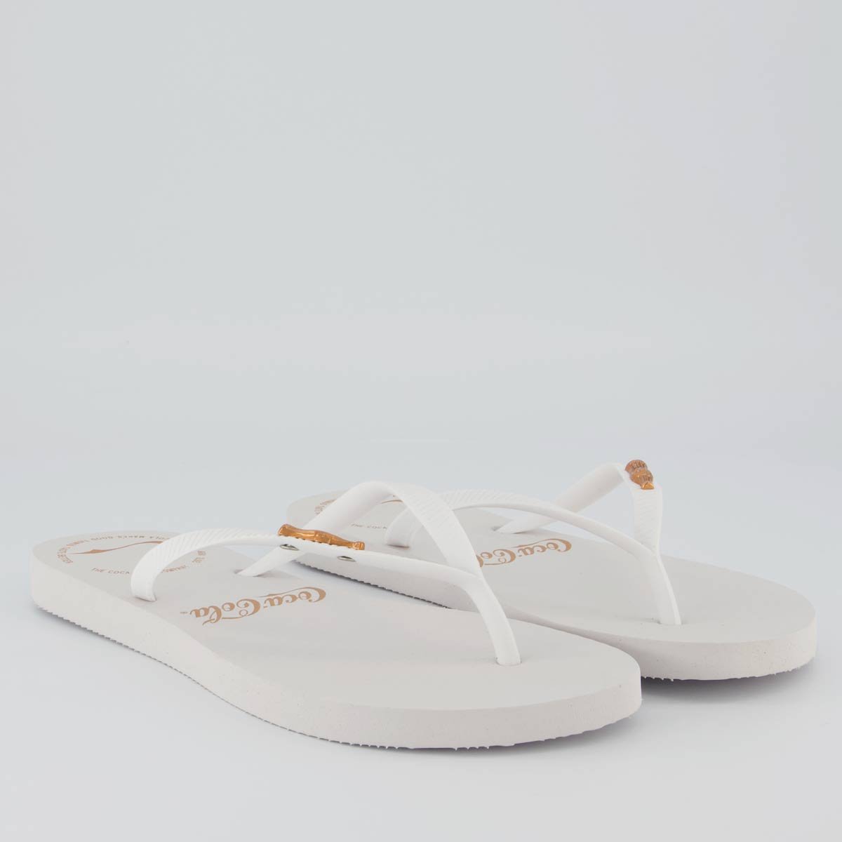 Chinelo Coca Cola Hodges Feminino Branco Branco 3
