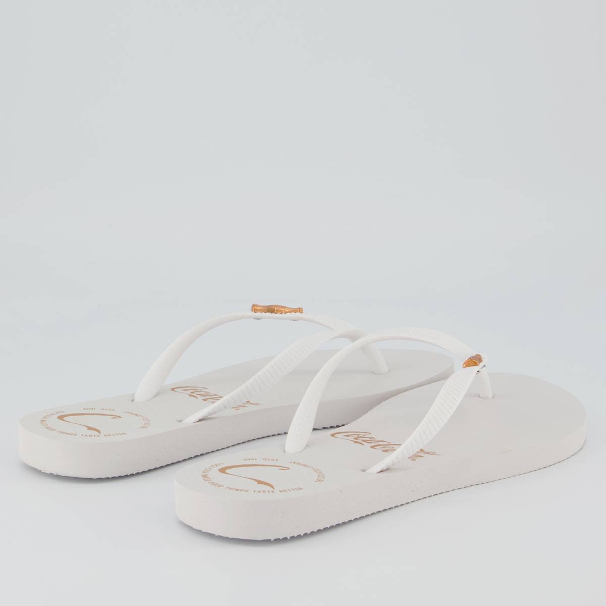Chinelo Coca Cola Hodges Feminino Branco Branco 4