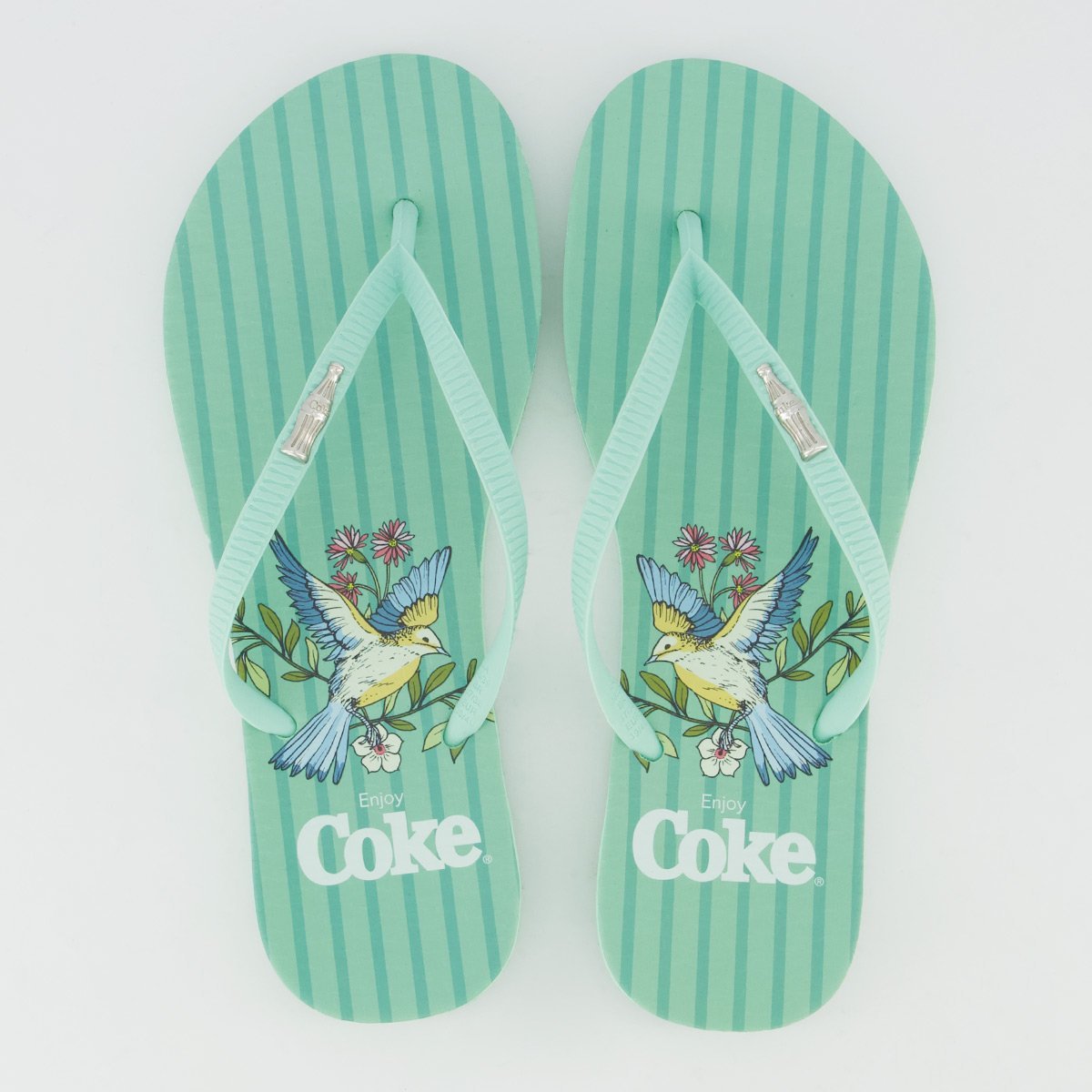 Chinelo Coca Cola Fly Bloom Feminino Verde