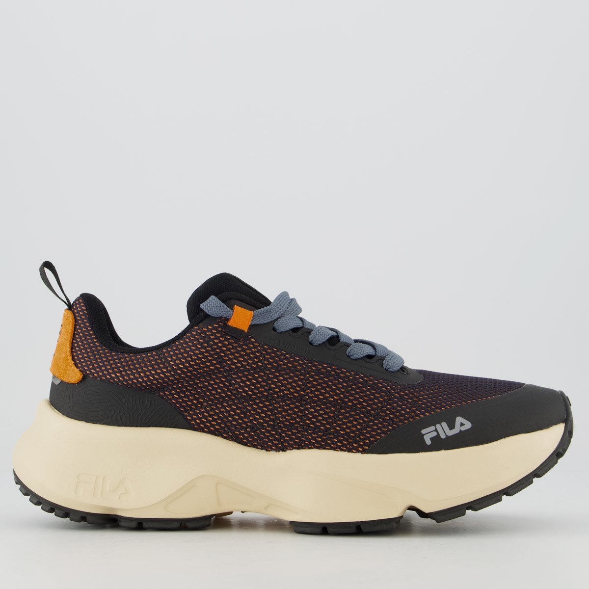 Tenis Fila Elevation Preto e Laranja