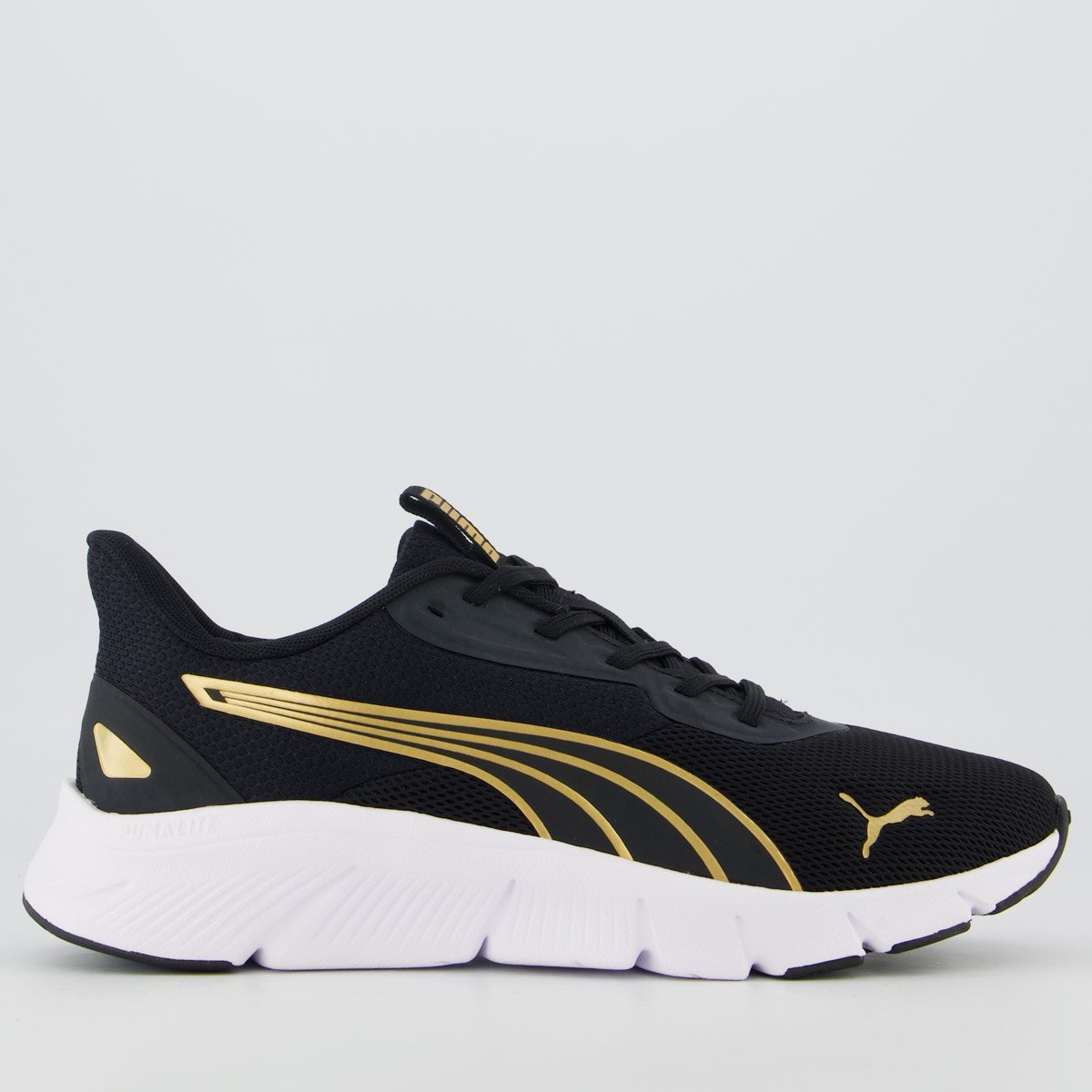 Tênis Puma Flexfocus Lite Modern Feminino Preto e Amarelo