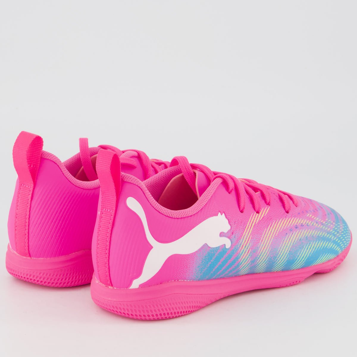 Chuteira Puma Future 9 Play Futsal Rosa Juvenil Rosa 3
