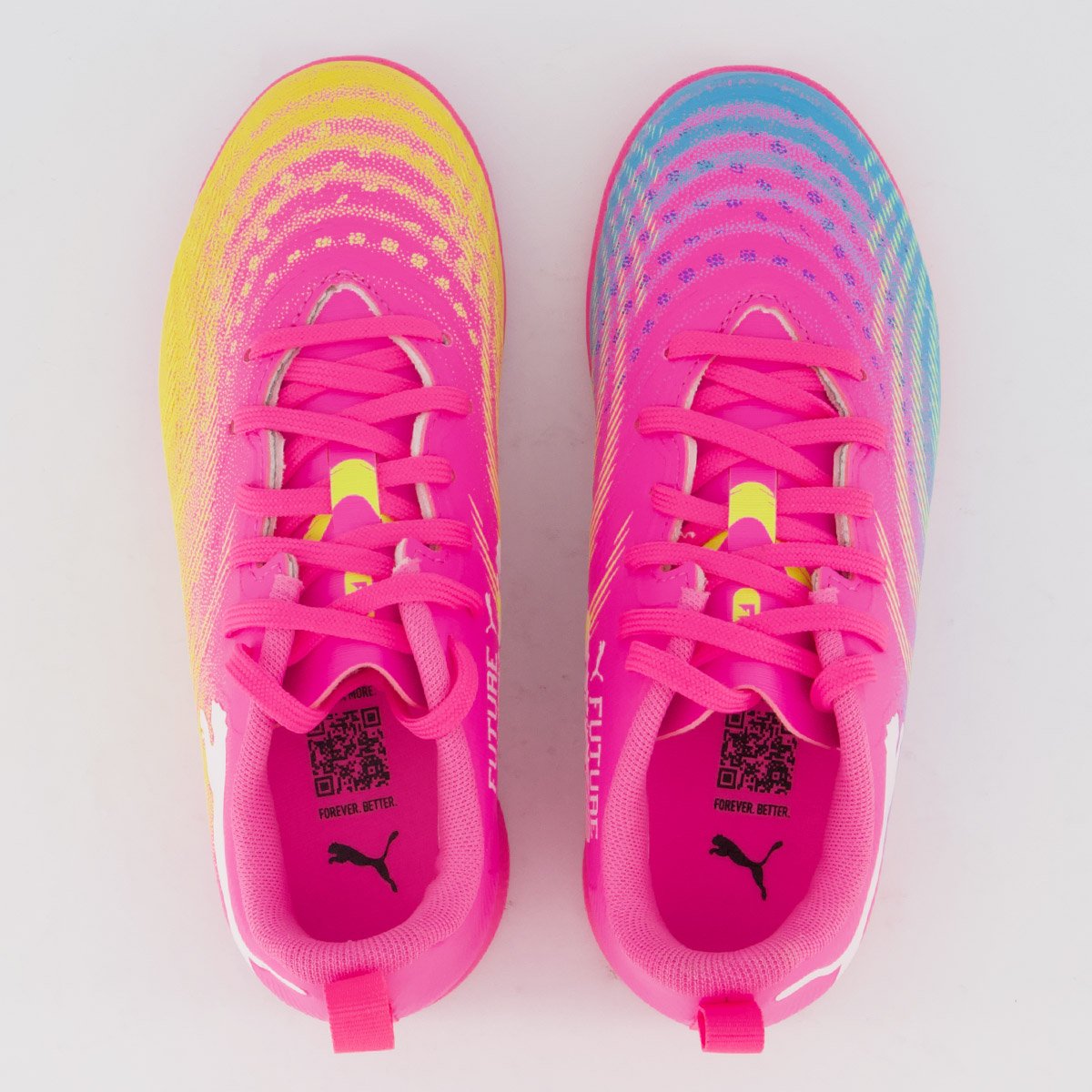 Chuteira Puma Future 9 Play Futsal Rosa Juvenil Rosa 4