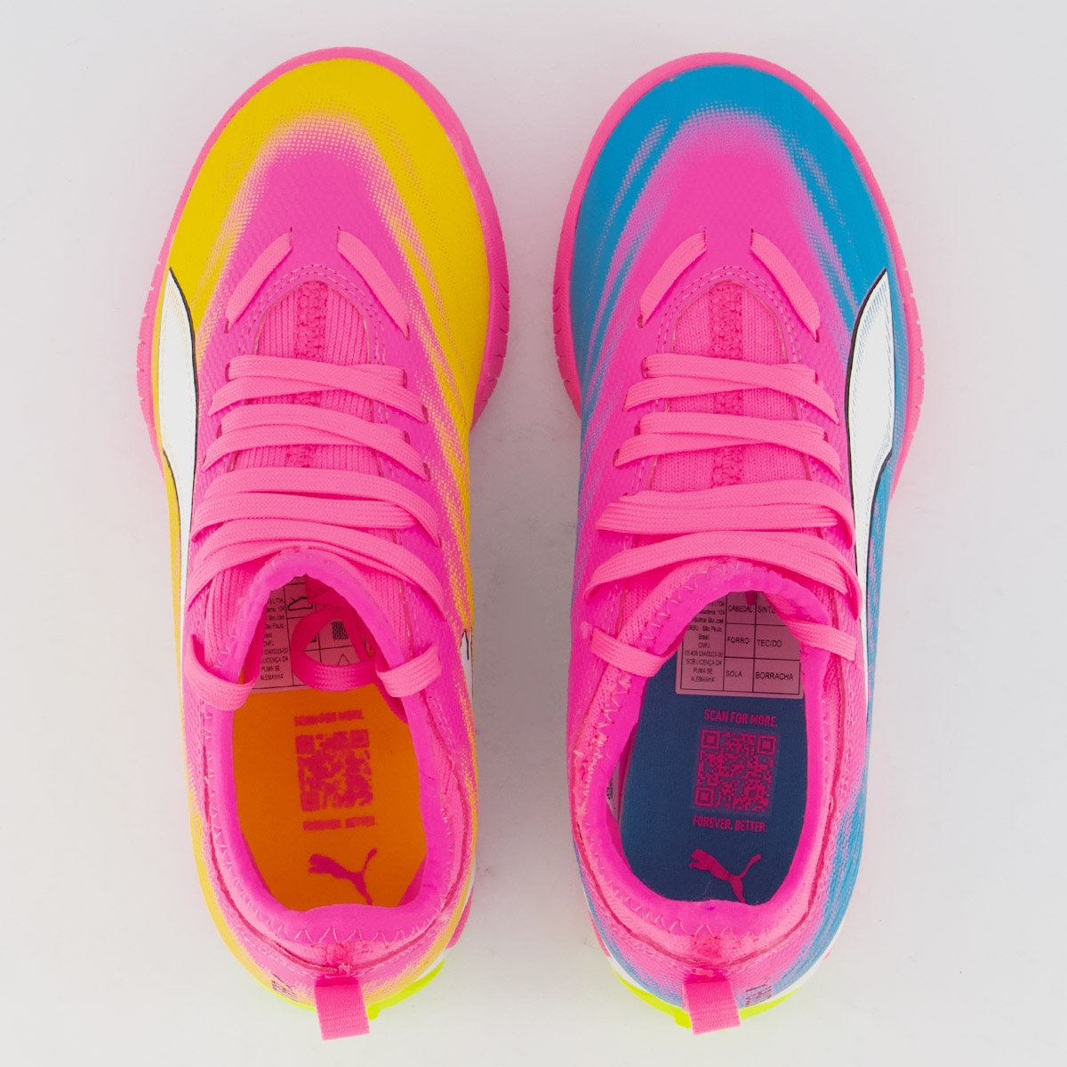 Chuteira Puma Ultra 6 Match Society + Mid Rosa Juvenil Rosa 4