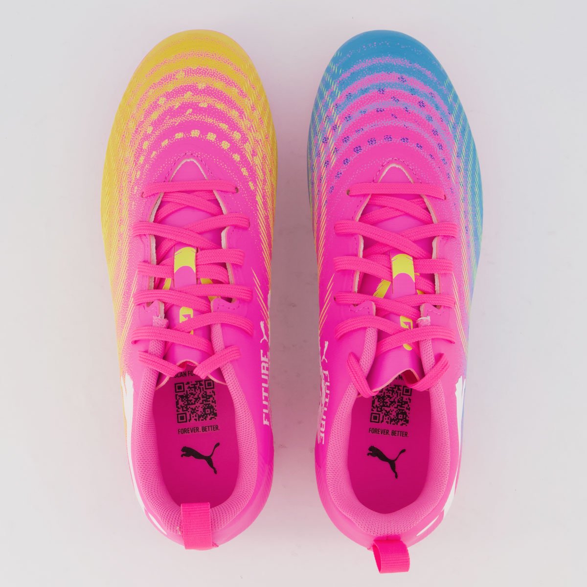 Chuteira Puma Future 9 Play FG/AG Campo Juvenil Rosa Rosa 4