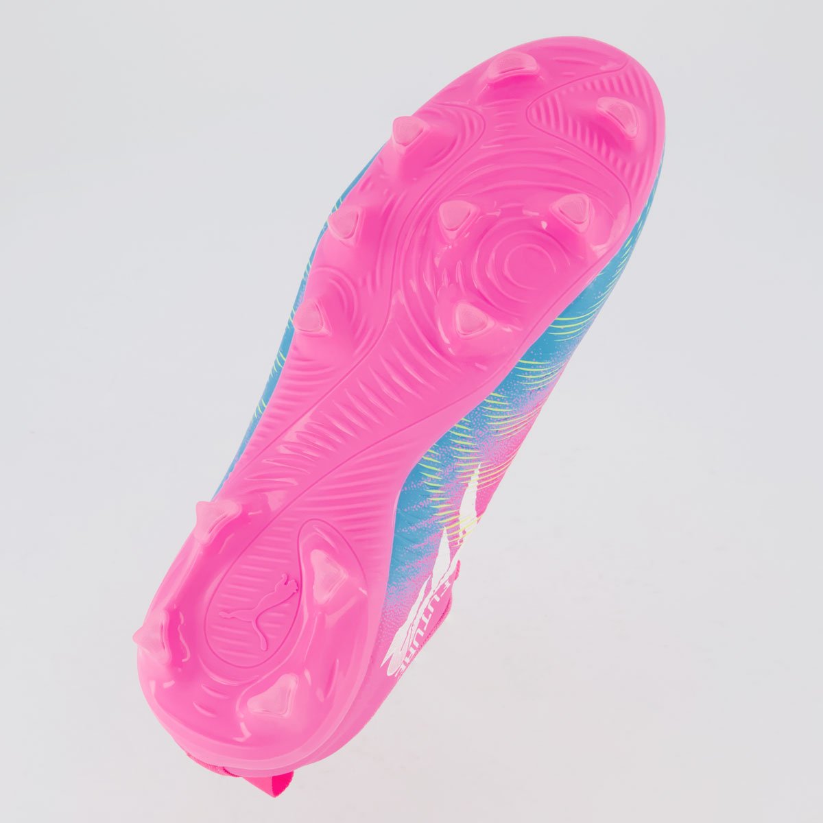 Chuteira Puma Future 9 Play FG/AG Campo Juvenil Rosa Rosa 5