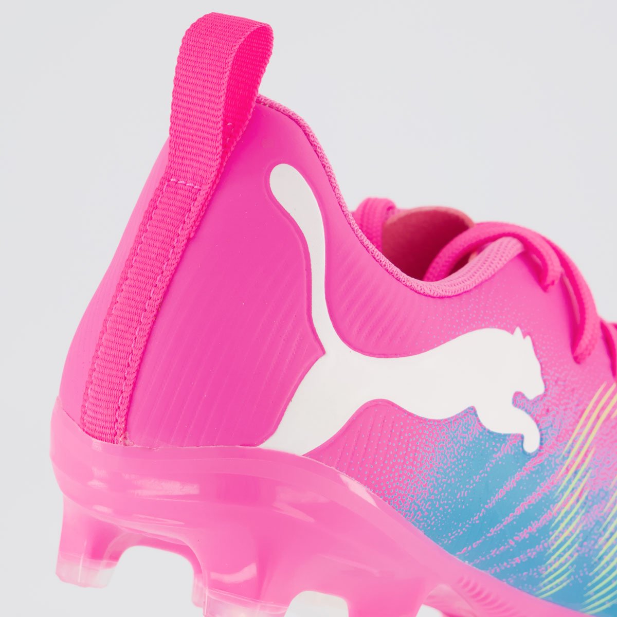 Chuteira Puma Future 9 Play FG/AG Campo Juvenil Rosa Rosa 6