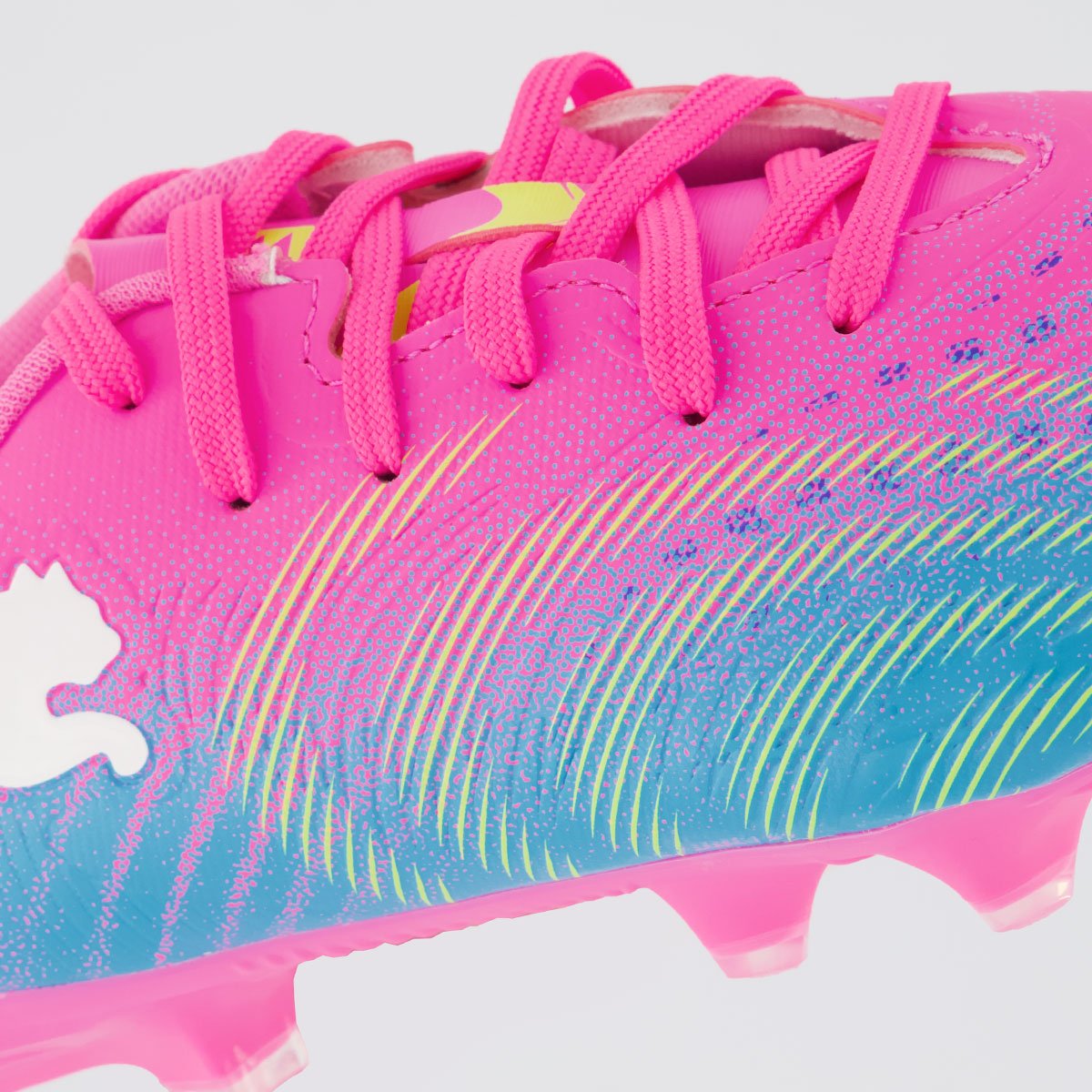 Chuteira Puma Future 9 Play FG/AG Campo Juvenil Rosa Rosa 7