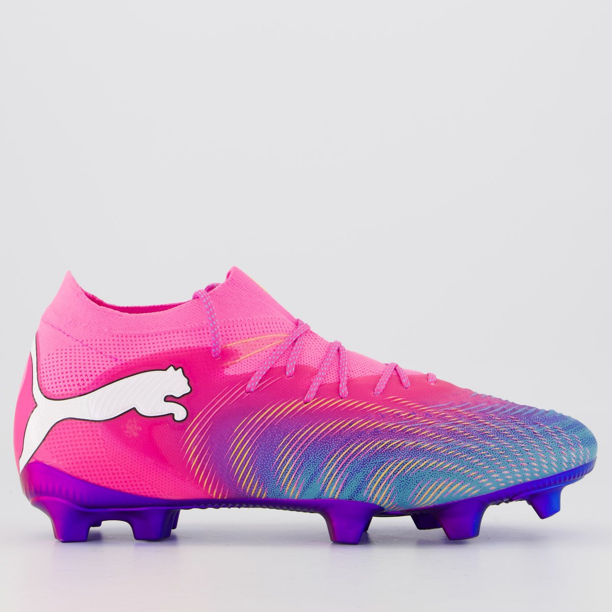 Chuteira Puma Future 9 Ultimate FG Campo Rosa