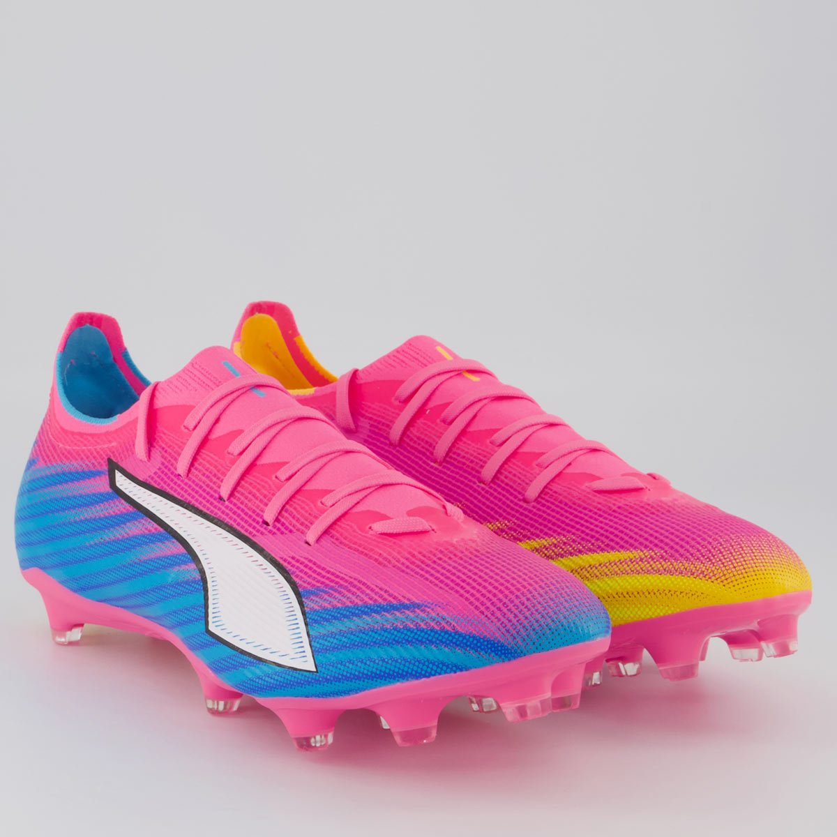 Chuteira Puma Ultra 6 Match FG/AG Campo Rosa e Azul Rosa/Azul 2