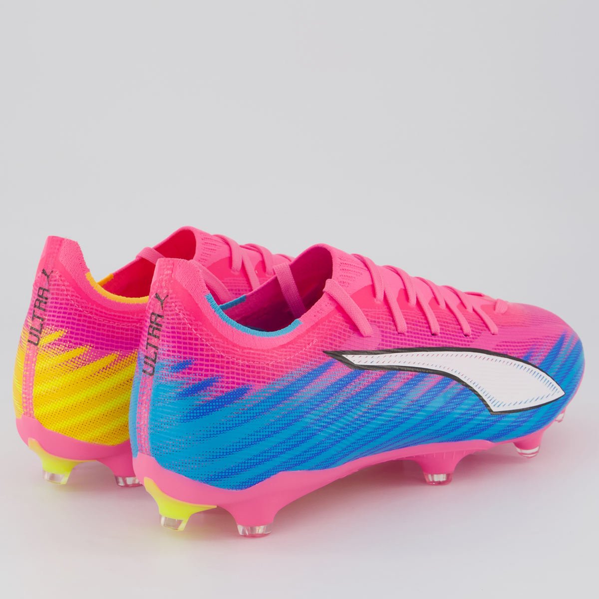 Chuteira Puma Ultra 6 Match FG/AG Campo Rosa e Azul Rosa/Azul 3