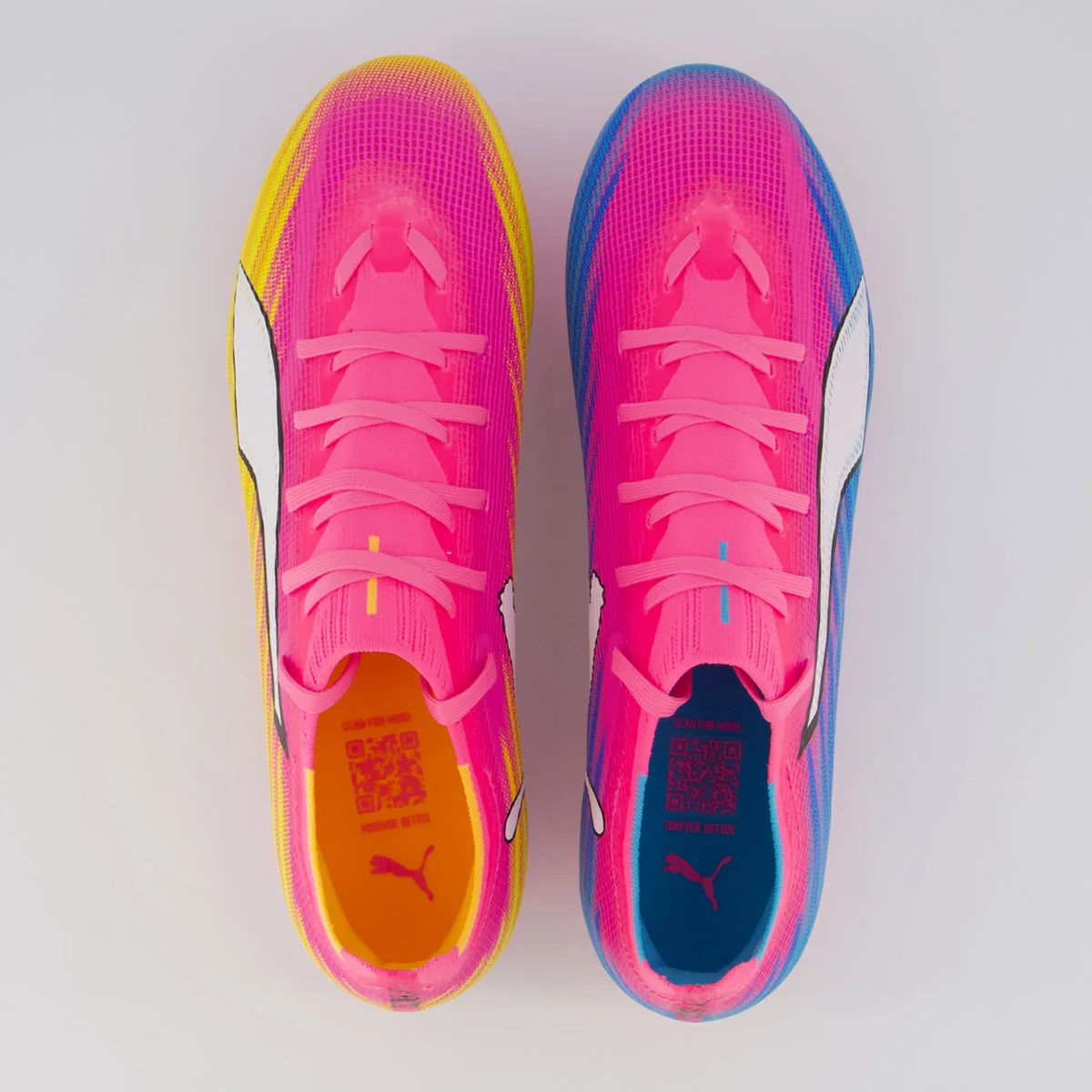 Chuteira Puma Ultra 6 Match FG/AG Campo Rosa e Azul Rosa/Azul 4