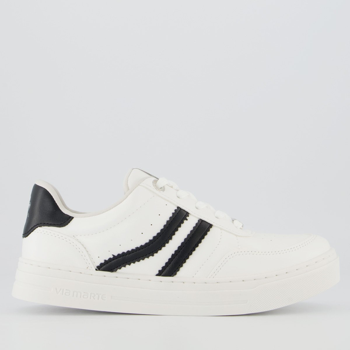 Tênis Via Marte V281 Feminino Branco e Preto