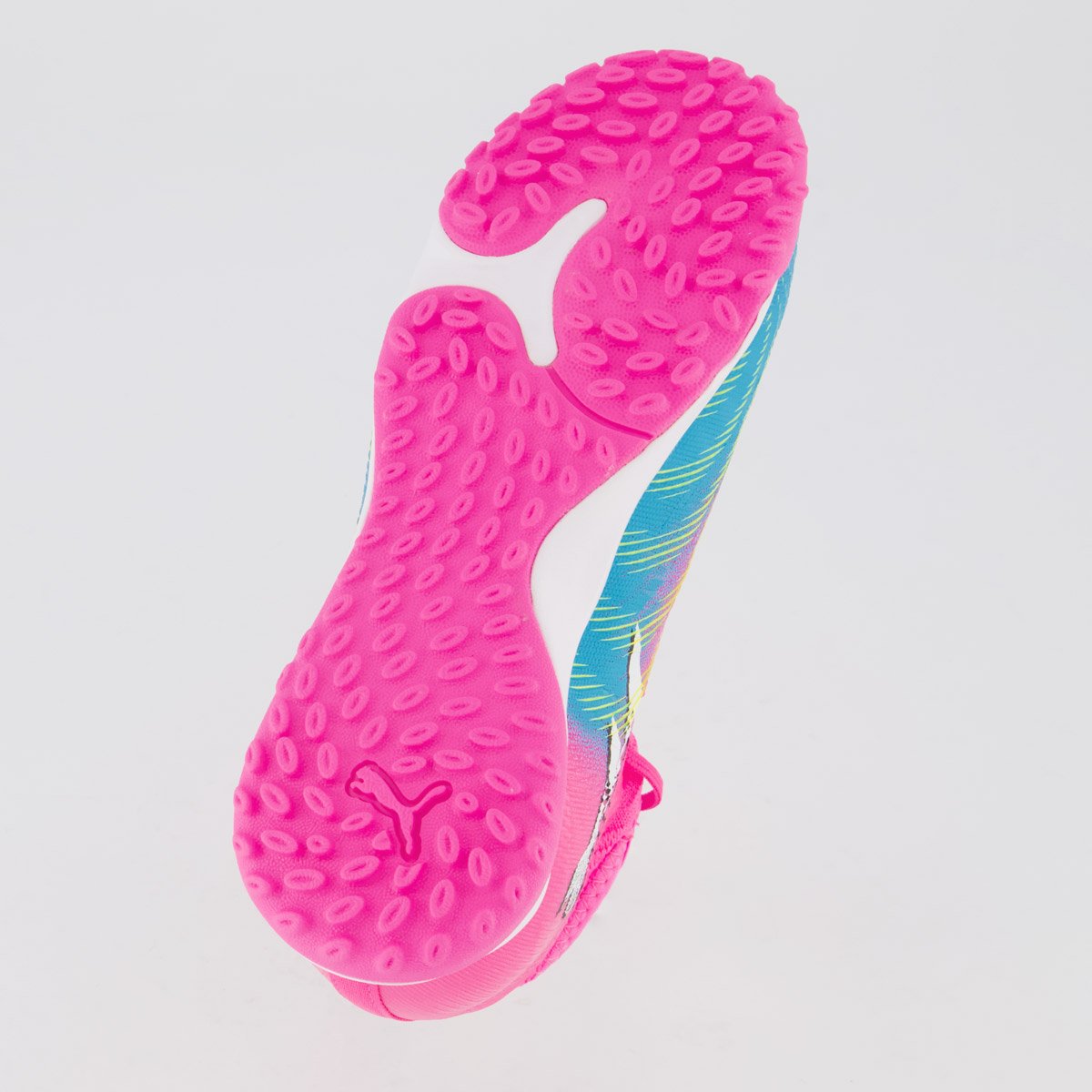 Chuteira Puma Future 9 Match Mid Society Juvenil Rosa e Laranja Rosa 5