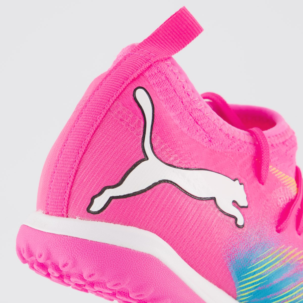 Chuteira Puma Future 9 Match Mid Society Juvenil Rosa e Laranja Rosa 6