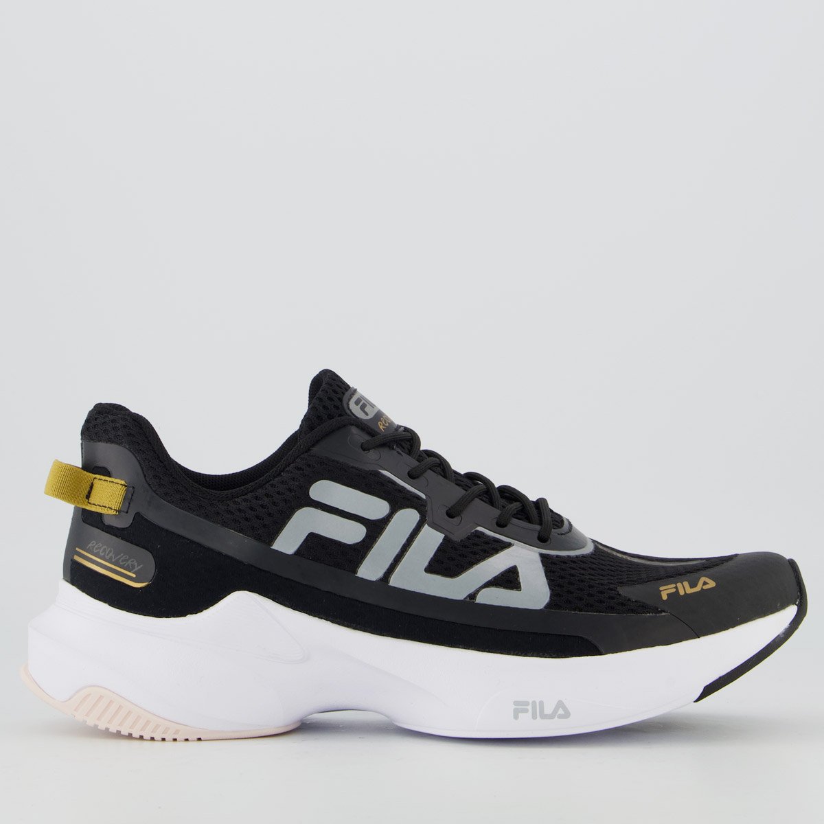 Tênis Fila Recovery Feminino Preto e Dourado