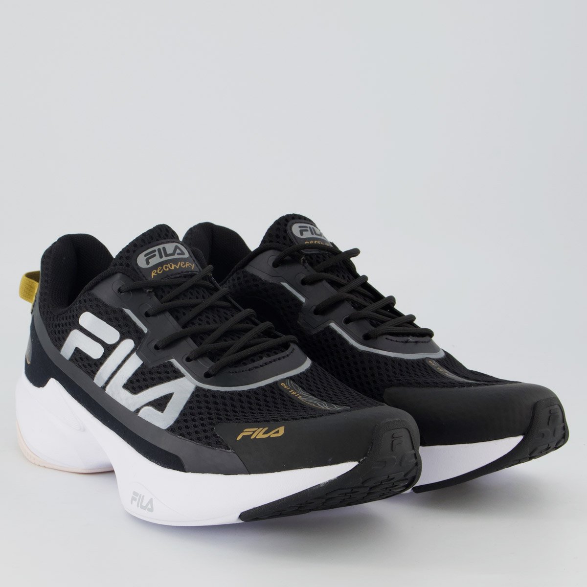 Tênis Fila Recovery Feminino Preto e Dourado Preto/Dourado 2
