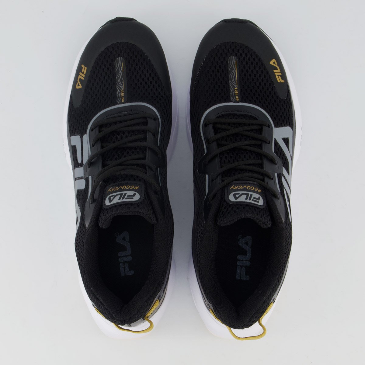Tênis Fila Recovery Feminino Preto e Dourado Preto/Dourado 4