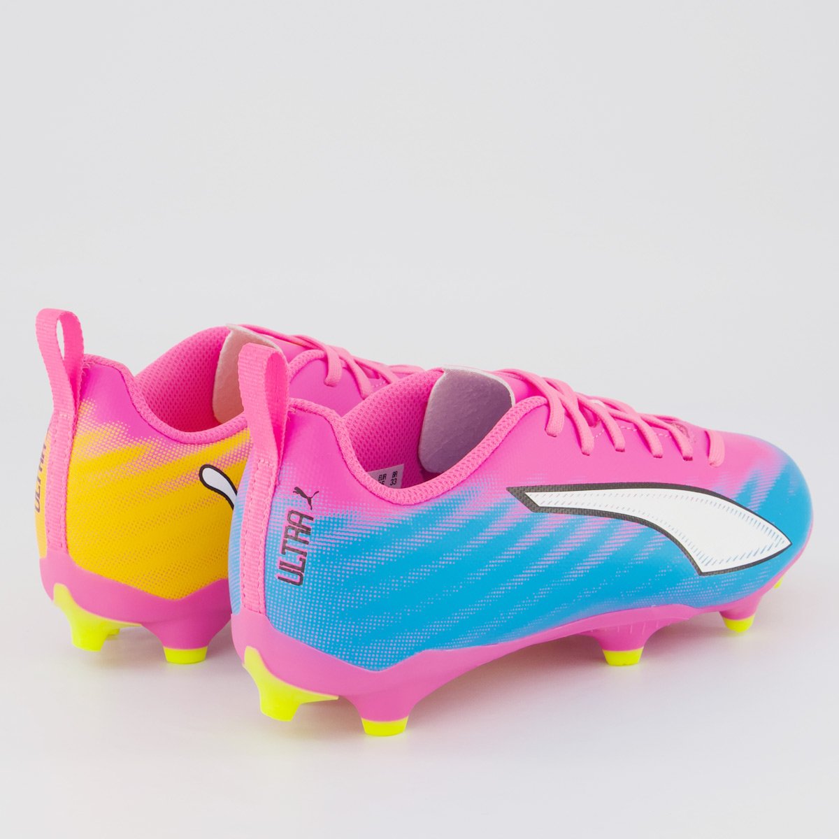 Chuteira Puma Ultra 6 Play FG/AG Campo Juvenil Rosa Rosa 3