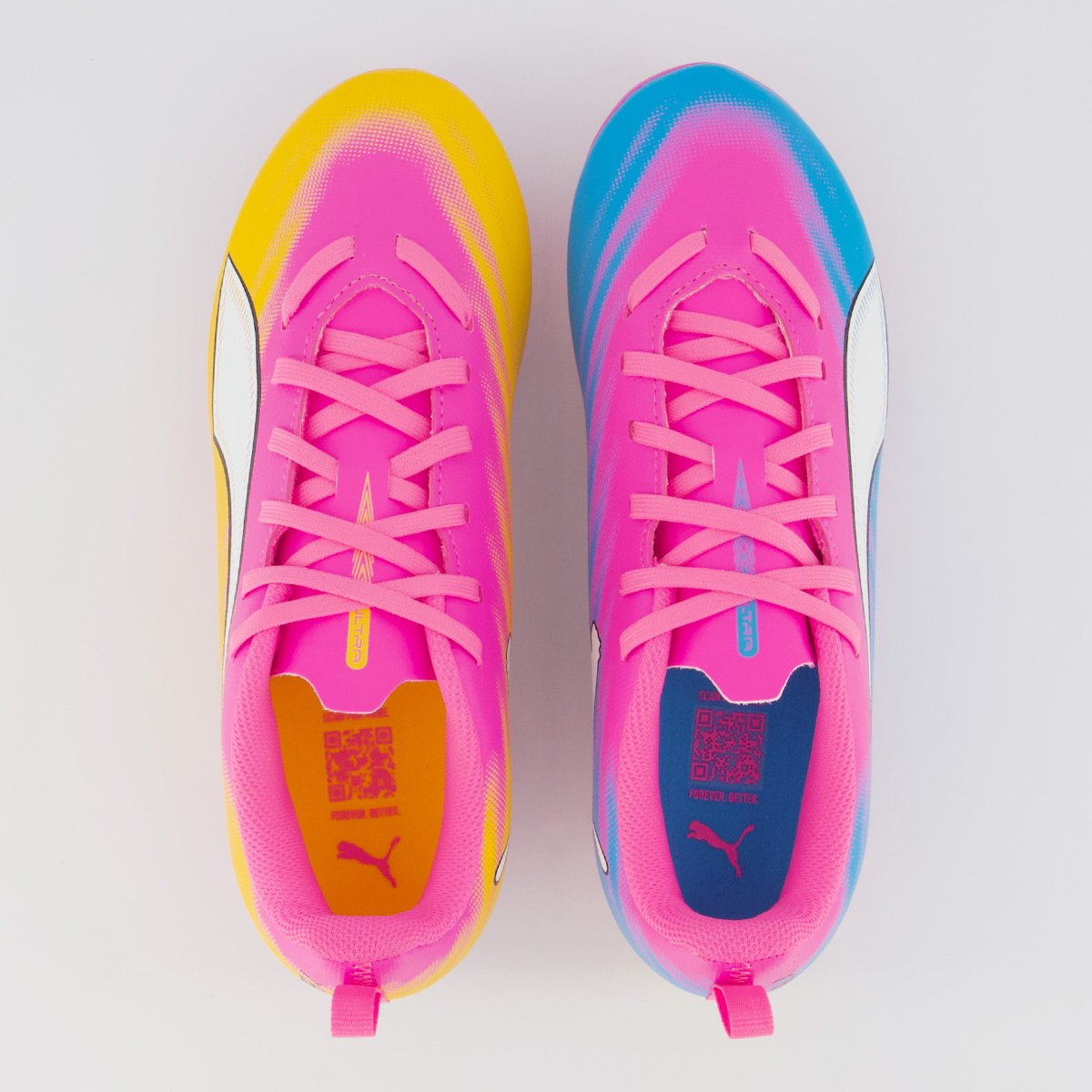 Chuteira Puma Ultra 6 Play FG/AG Campo Juvenil Rosa Rosa 4