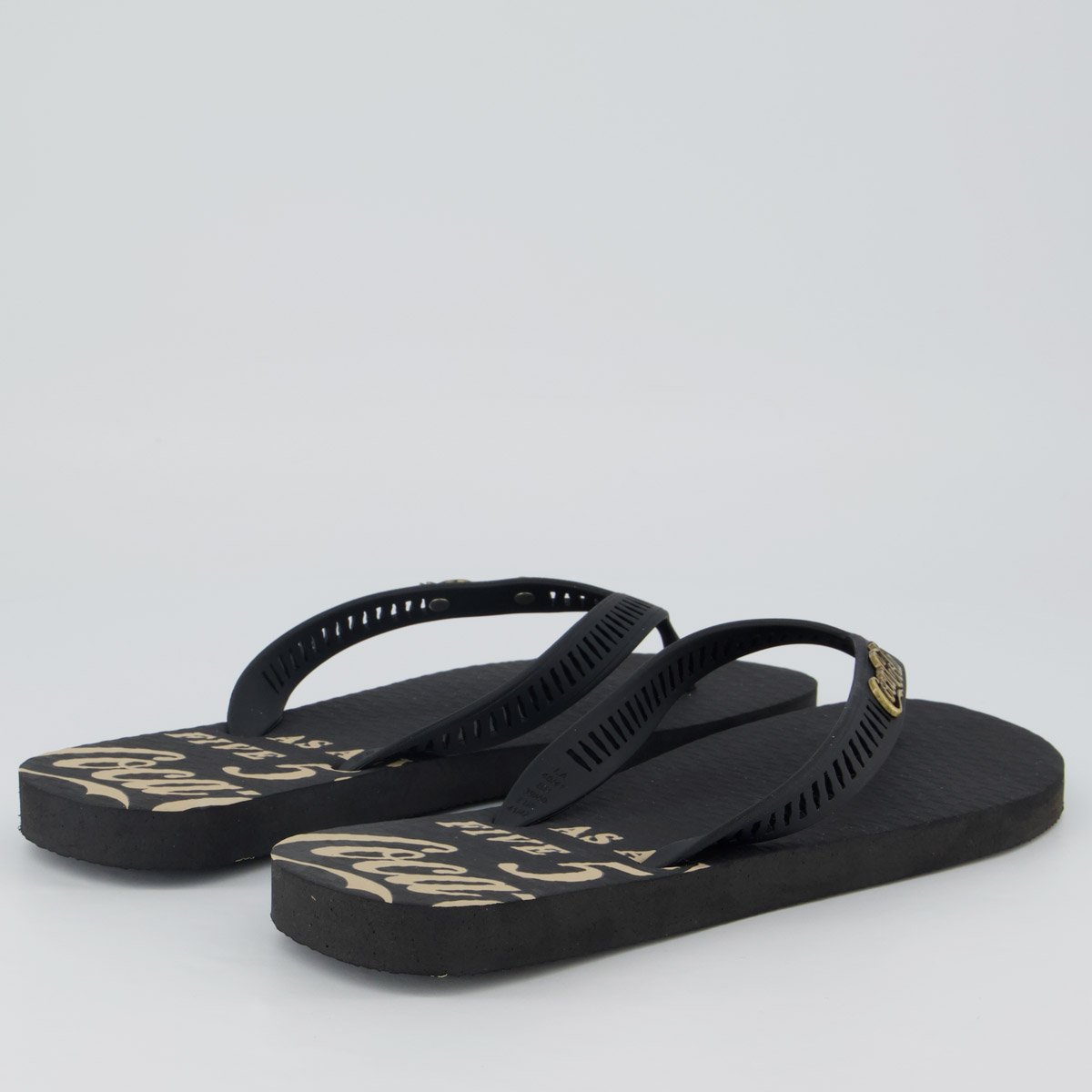 Chinelo Coca Cola Always Preto Preto 4