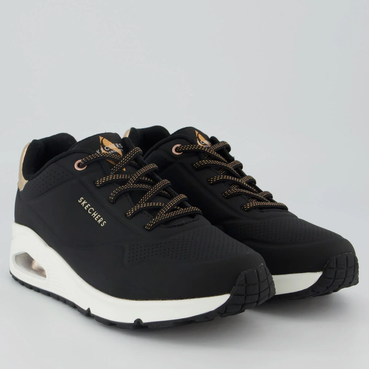 Tênis Skechers Uno Air Feminino Preto Preto 2