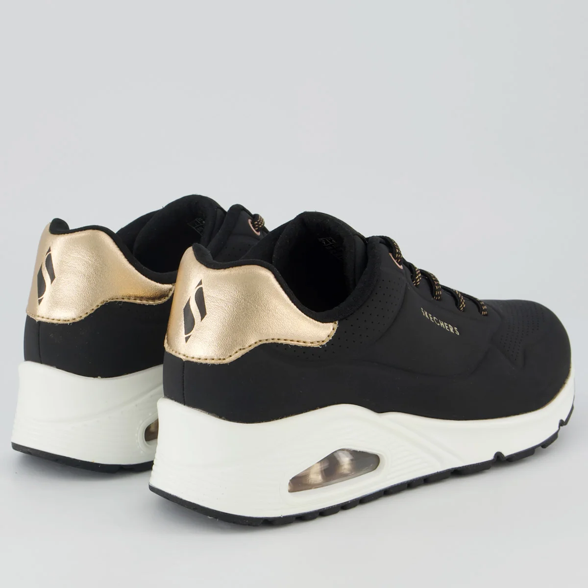 Tênis Skechers Uno Air Feminino Preto Preto 3