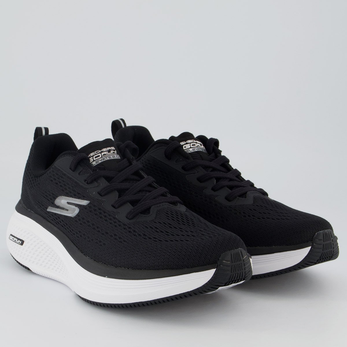 Tênis Skechers Go Run Elevate 2.0 Feminino Preto e Branco Preto/Branco 2