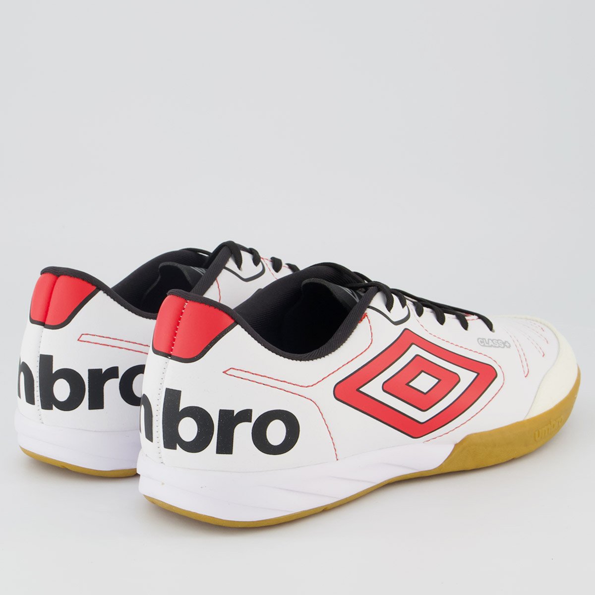 Chuteira Umbro Class+ Futsal Branca e Vermelha Branco/Vermelho 3