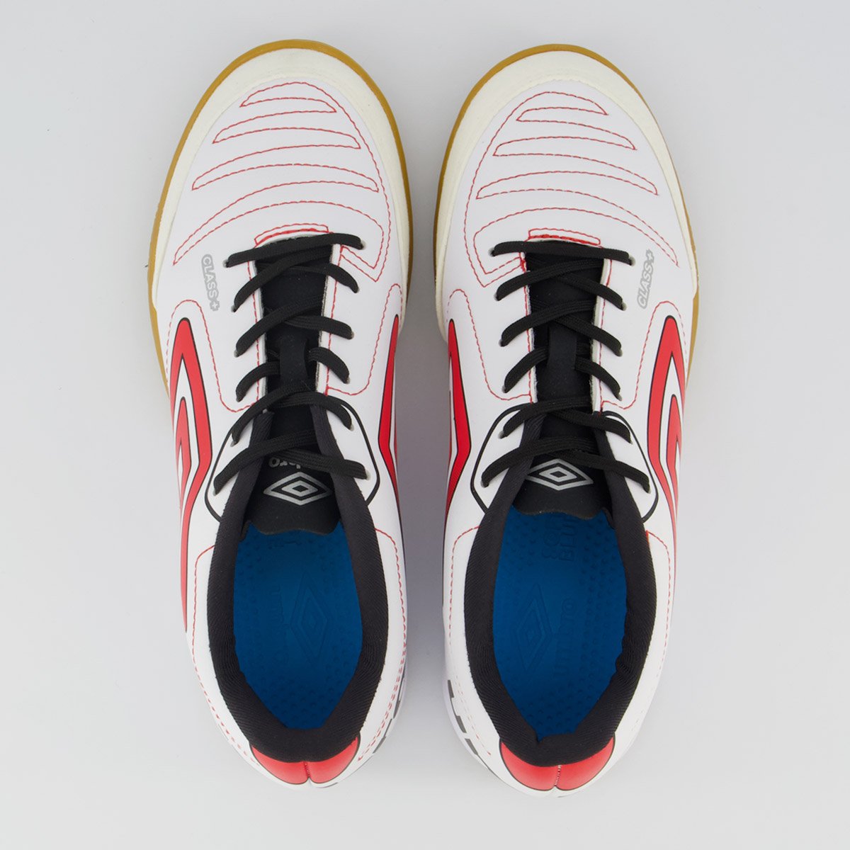 Chuteira Umbro Class+ Futsal Branca e Vermelha Branco/Vermelho 4