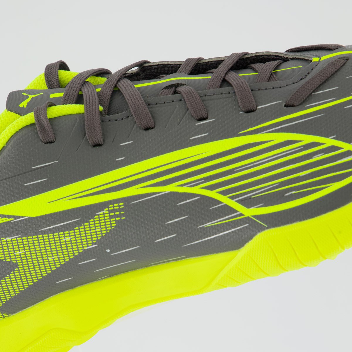 Chuteira Puma Ultra 5 Play Society Cinza e Verde Cinza/Verde 7