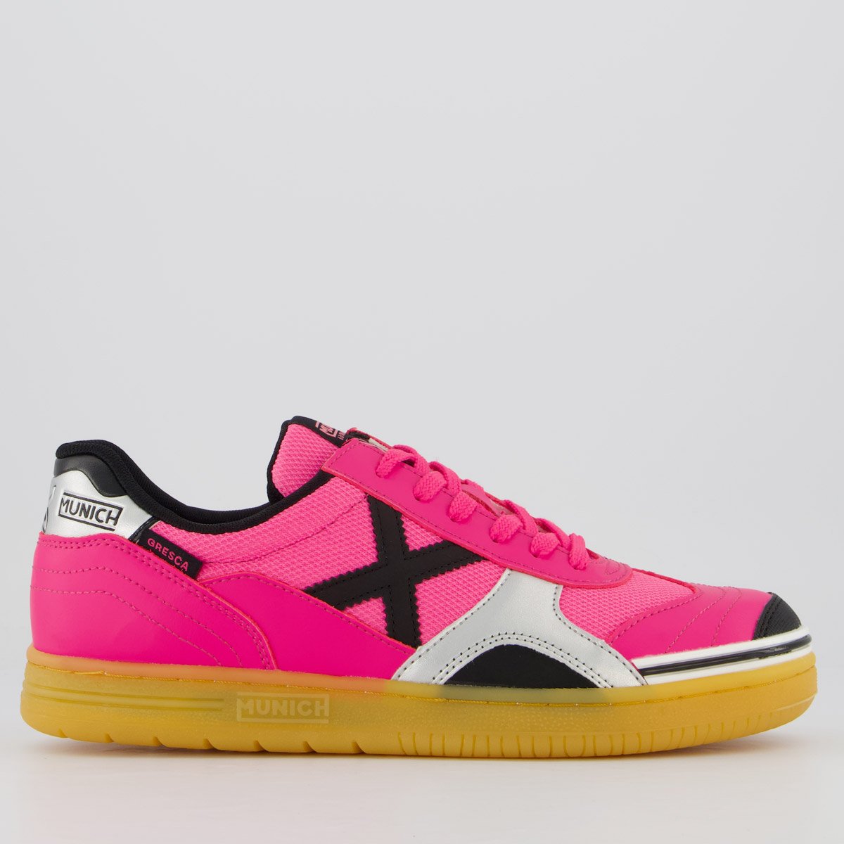 Chuteira Munich Gresca 14 Futsal Rosa