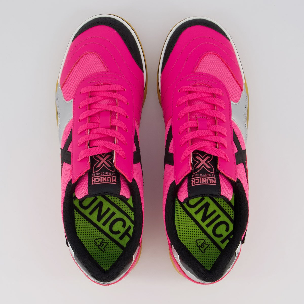 Chuteira Munich Gresca 14 Futsal Rosa Rosa 4