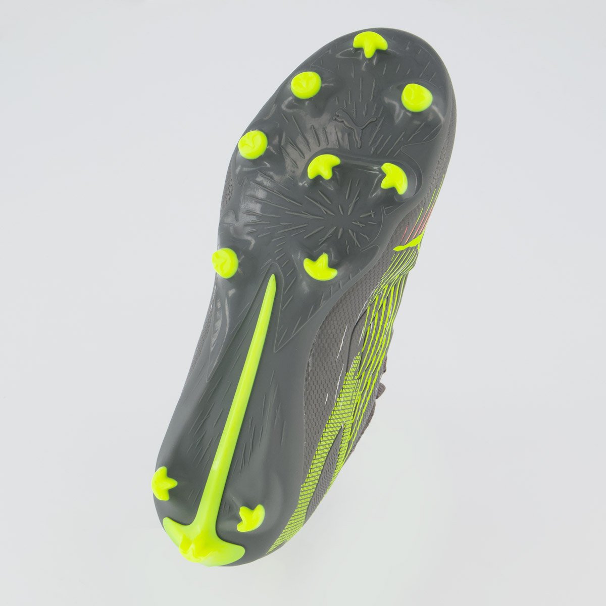 Chuteira Puma Ultra 5 Match+ Campo Juvenil Cinza e Verde Cinza/Verde 5