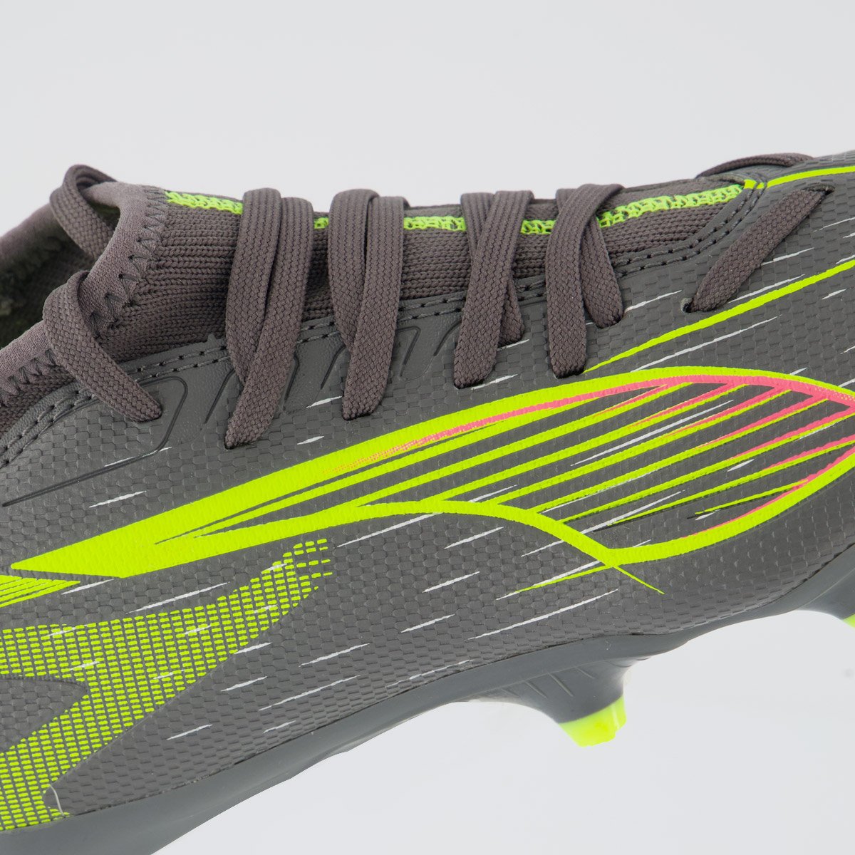 Chuteira Puma Ultra 5 Match+ Campo Juvenil Cinza e Verde Cinza/Verde 7