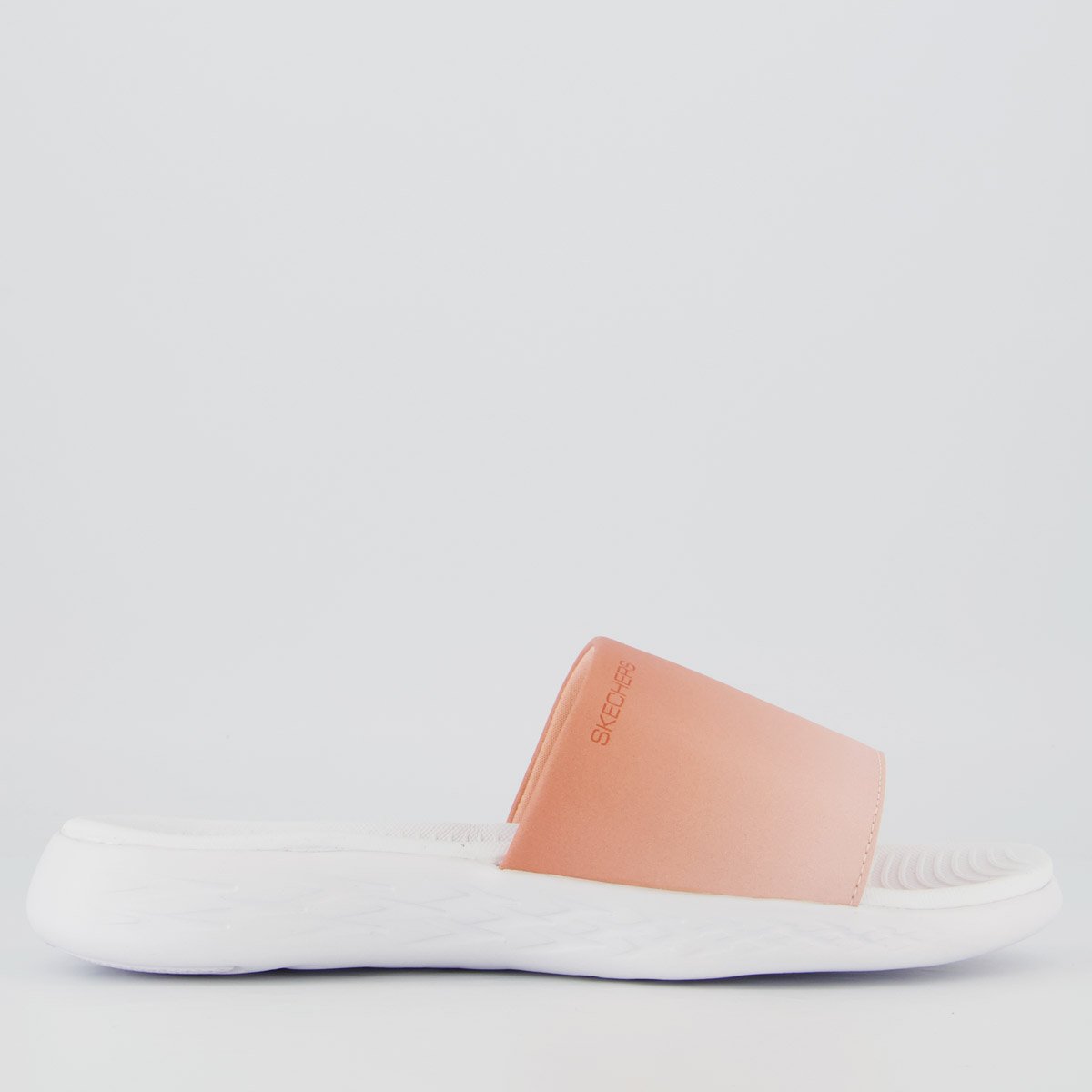 Chinelo Skechers On The Go Feminino Branco e Laranja Laranja/Branco 2