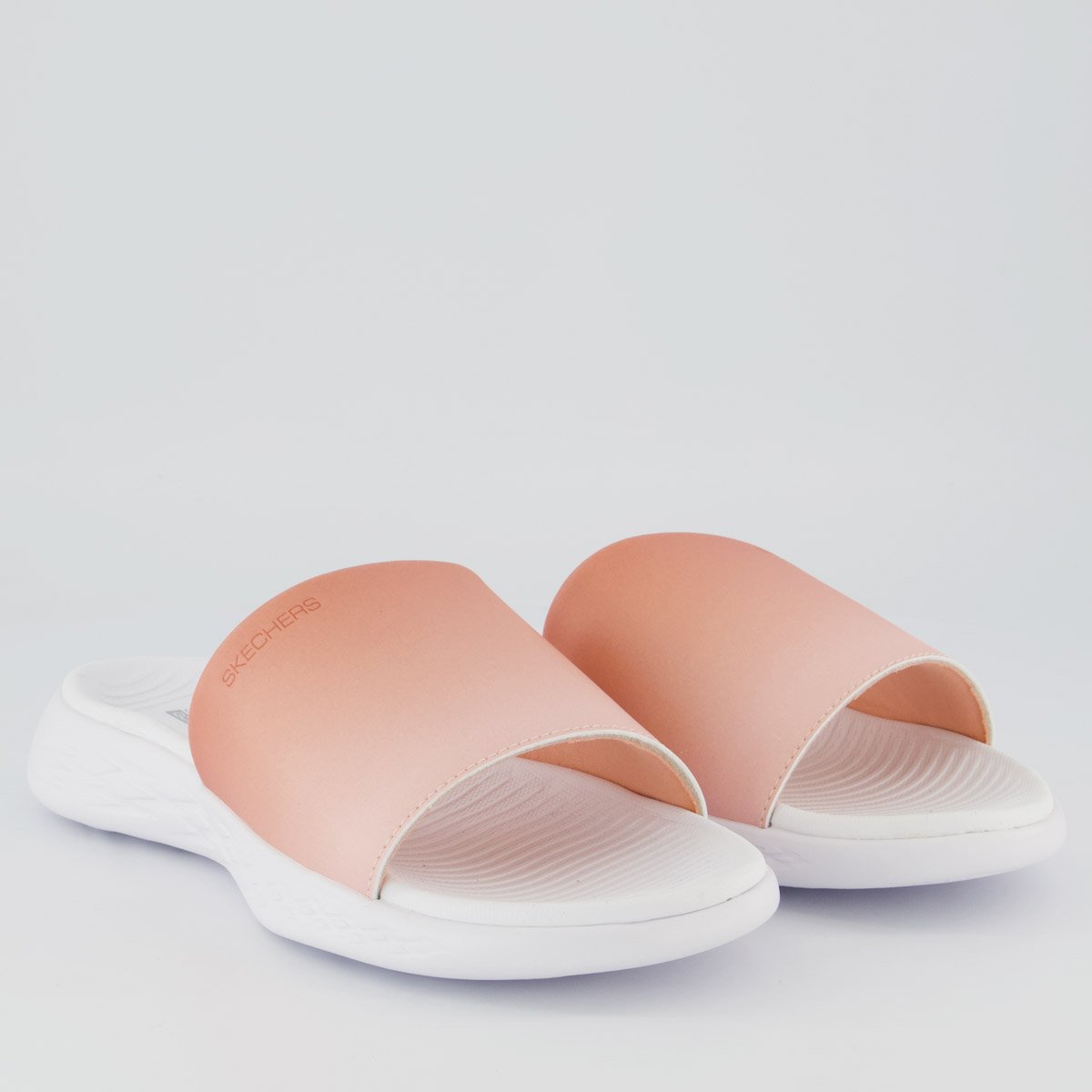 Chinelo Skechers On The Go Feminino Branco e Laranja Laranja/Branco 3