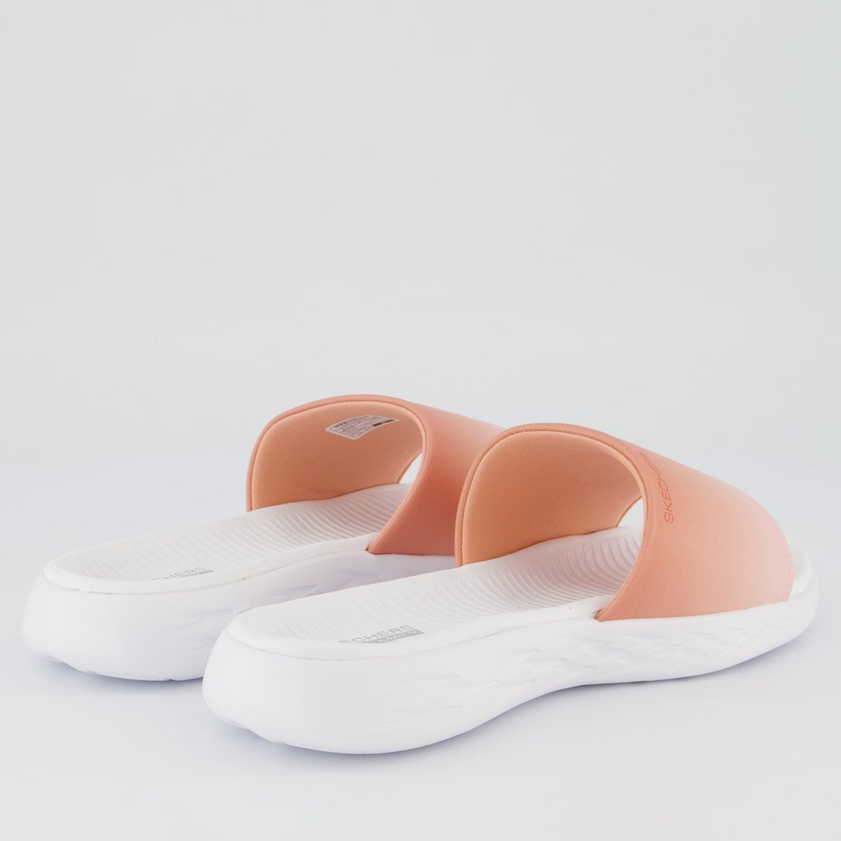 Chinelo Skechers On The Go Feminino Branco e Laranja Laranja/Branco 4