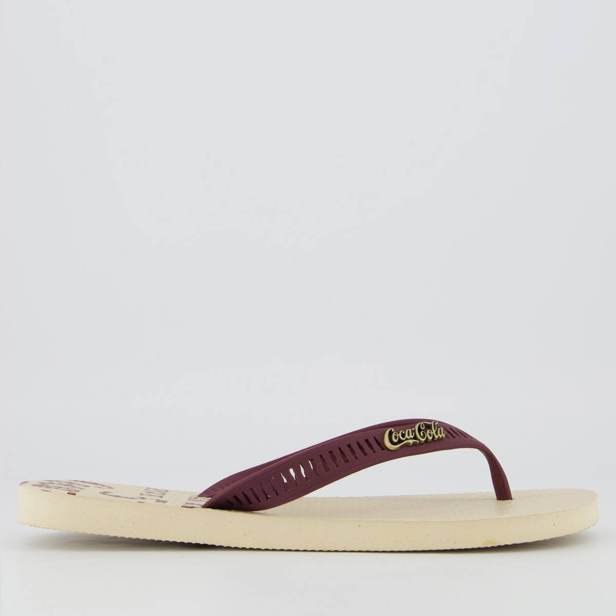 Chinelo Coca Cola Always Off White e Bordo Off White/Bordo 2