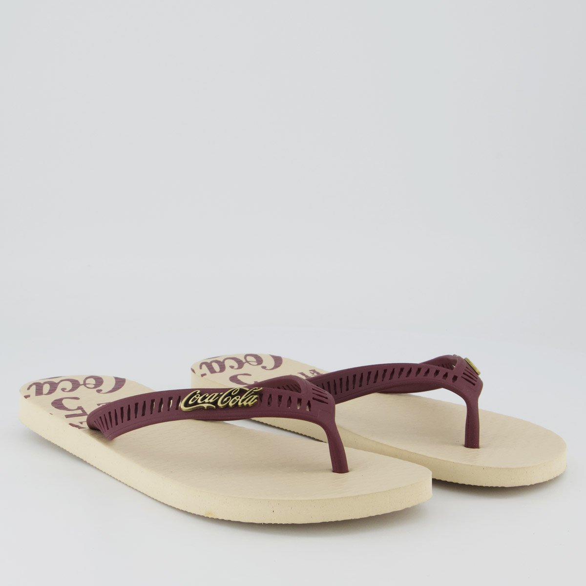 Chinelo Coca Cola Always Off White e Bordo Off White/Bordo 3