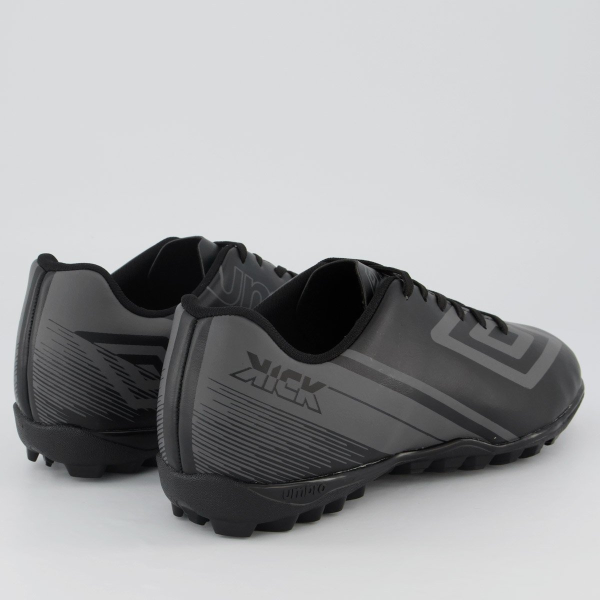 Chuteira Umbro Kick Society Preta e Cinza Preto/Cinza 3
